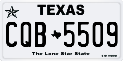 TX license plate CQB5509