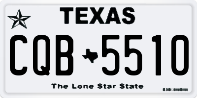 TX license plate CQB5510