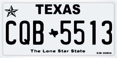 TX license plate CQB5513