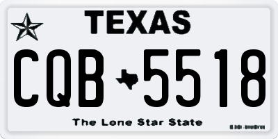 TX license plate CQB5518