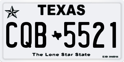 TX license plate CQB5521