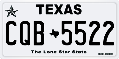 TX license plate CQB5522