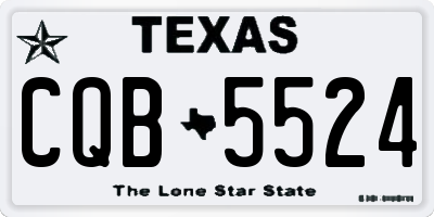 TX license plate CQB5524