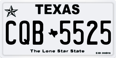 TX license plate CQB5525