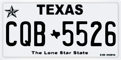 TX license plate CQB5526