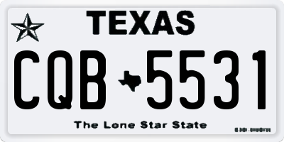TX license plate CQB5531