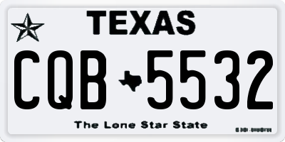 TX license plate CQB5532