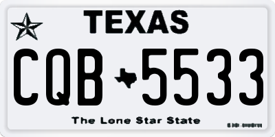 TX license plate CQB5533