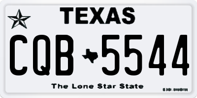 TX license plate CQB5544