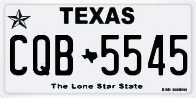 TX license plate CQB5545
