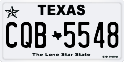 TX license plate CQB5548