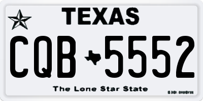 TX license plate CQB5552