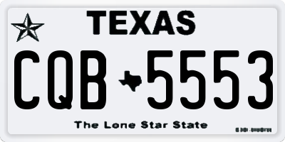 TX license plate CQB5553