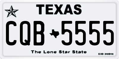 TX license plate CQB5555