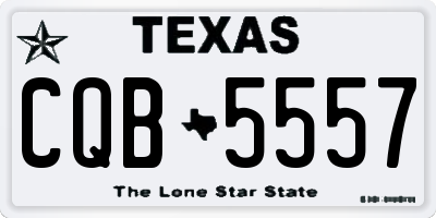 TX license plate CQB5557