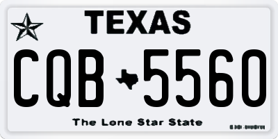 TX license plate CQB5560
