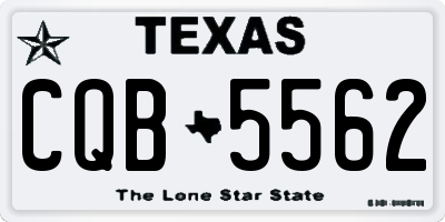 TX license plate CQB5562