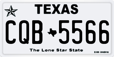 TX license plate CQB5566