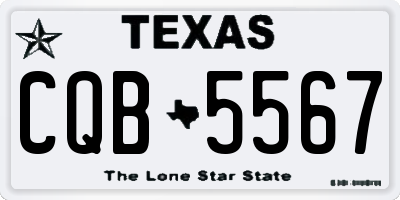TX license plate CQB5567