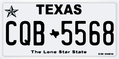 TX license plate CQB5568