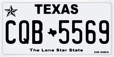 TX license plate CQB5569