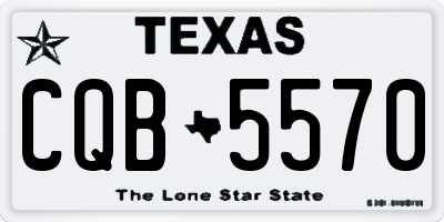 TX license plate CQB5570