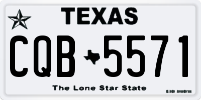 TX license plate CQB5571