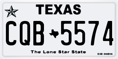 TX license plate CQB5574