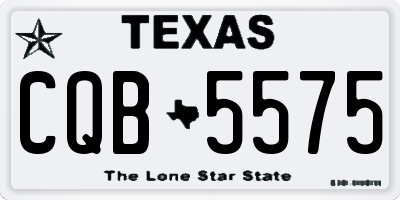 TX license plate CQB5575