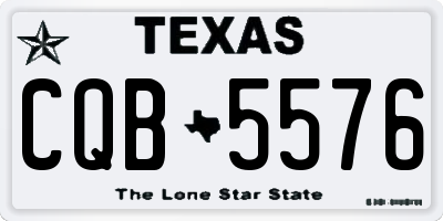 TX license plate CQB5576