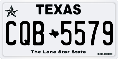 TX license plate CQB5579
