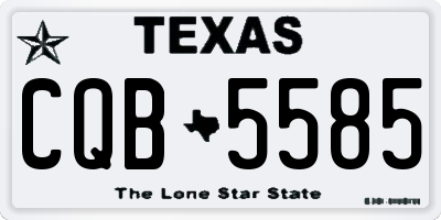 TX license plate CQB5585