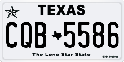 TX license plate CQB5586