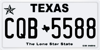 TX license plate CQB5588