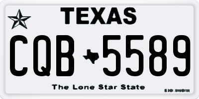 TX license plate CQB5589