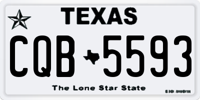 TX license plate CQB5593