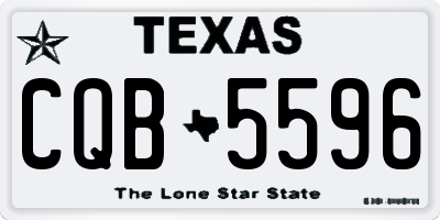 TX license plate CQB5596