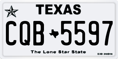 TX license plate CQB5597