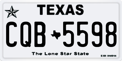 TX license plate CQB5598