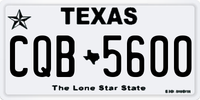 TX license plate CQB5600