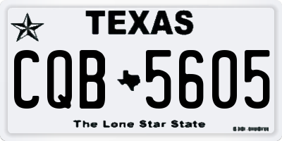 TX license plate CQB5605