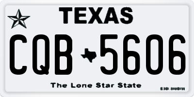 TX license plate CQB5606