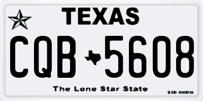 TX license plate CQB5608