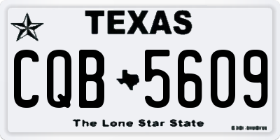 TX license plate CQB5609
