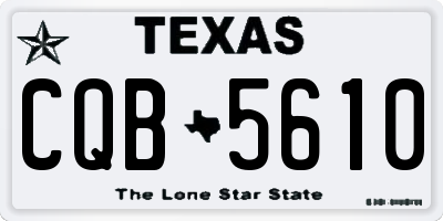 TX license plate CQB5610