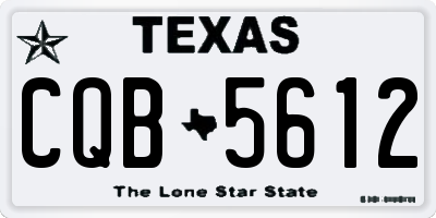 TX license plate CQB5612