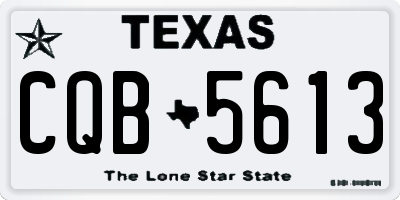 TX license plate CQB5613