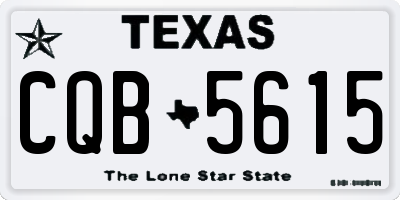 TX license plate CQB5615