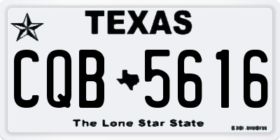 TX license plate CQB5616