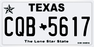 TX license plate CQB5617